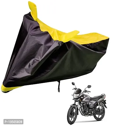 Auto Hub Honda CB Shine Bike Cover Waterproof Original / CB Shine Cover Waterproof / CB Shine bike Cover / Bike Cover CB Shine Waterproof / CB Shine Body Cover / Bike Body Cover CB Shine With Ultra Surface Body Protection (Black, Yellow Look)