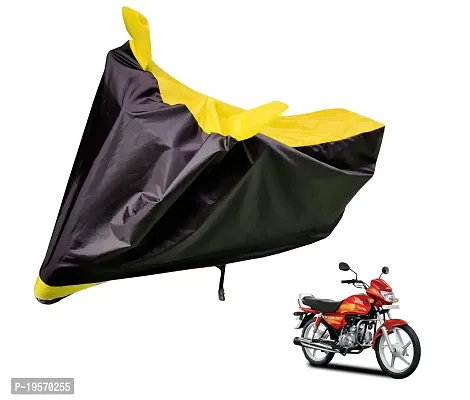 Auto Hub Hero CD Deluxe Bike Cover Waterproof Original / CD Deluxe Cover Waterproof / CD Deluxe bike Cover / Bike Cover CD Deluxe Waterproof / CD Deluxe Body Cover / Bike Body Cover CD Deluxe With Ultra Surface Body Protection (Black, Yellow Look)