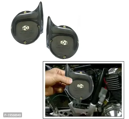 Auto Hub Trumpet Bike Horn for Honda Dio - Set of Two (Black)-thumb3