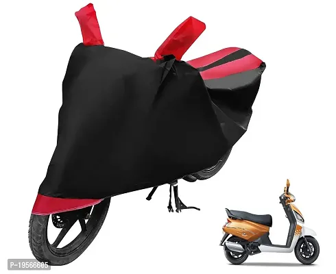 Euro Care Mahindra Gusto Bike Cover Waterproof Original / Gusto Cover Waterproof / Gusto bike Cover / Bike Cover Gusto Waterproof / Gusto Body Cover / Bike Body Cover Gusto With Ultra Surface Body Protection (Black, Red Look)-thumb0