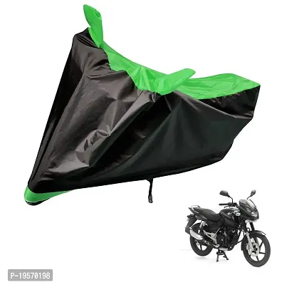 Auto Hub Bajaj Pulsar 180 Bike Cover Waterproof Original / Pulsar 180 Cover Waterproof / Pulsar 180 bike Cover / Bike Cover Pulsar 180 Waterproof / Pulsar 180 Body Cover / Bike Body Cover Pulsar 180 With Ultra Surface Body Protection (Black, Green Look)