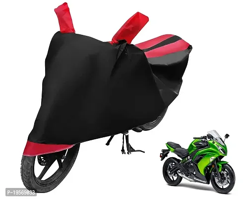 Euro Care Kawasaki Ninja 250/300/650/H2/ZX6R Bike Cover Waterproof Original / Ninja Cover Waterproof / Ninja bike Cover / Bike Cover Ninja Waterproof / Ninja Body Cover / Bike Body Cover Ninja With Ultra Surface Body Protection (Black, Red Look)