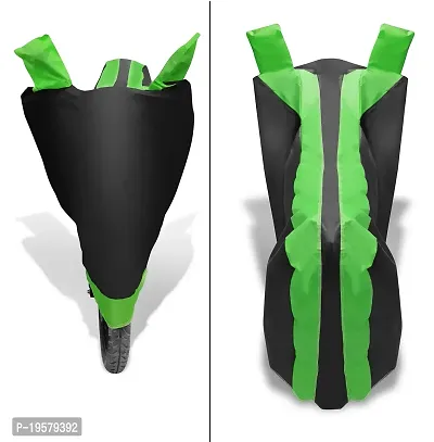 Auto Hub Yamaha Fazer FI Bike Cover Waterproof Original / Fazer FI Cover Waterproof / Fazer FI bike Cover / Bike Cover Fazer FI Waterproof / Fazer FI Body Cover / Bike Body Cover Fazer FI With Ultra Surface Body Protection (Black, Green Look)-thumb3