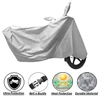 Auto Hub TVS Apache 310 Bike Cover Waterproof Original / Apache 310 Cover Waterproof / Apache 310 bike Cover / Bike Cover Apache 310 Waterproof / Apache 310 Body Cover / Bike Body Cover Apache 310 With Ultra Surface Body Protection (Checked Silver Look)-thumb1