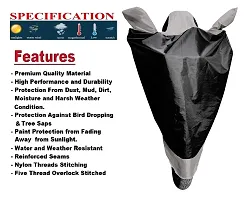 Auto Hub Honda Activa 6G Bike Cover Waterproof Original / Activa 6G Cover Waterproof / Activa 6G bike Cover / Bike Cover Activa 6G Waterproof / Activa 6G Body Cover / Bike Body Cover Activa 6G With Ultra Surface Body Protection (Black, Silver Look)-thumb2