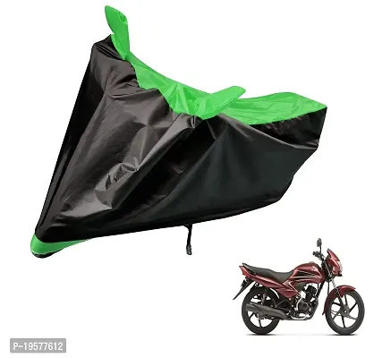 Auto Hub Honda Dream Yuga Bike Cover Waterproof Original / Dream Yuga Cover Waterproof / Dream Yuga bike Cover / Bike Cover Dream Yuga Waterproof / Dream Yuga Body Cover / Bike Body Cover Dream Yuga With Ultra Surface Body Protection (Black, Green Look)