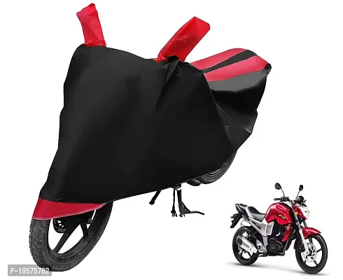 Auto Hub Yamaha FZ Bike Cover Waterproof Original/FZ Cover Waterproof/FZ Bike Cover/Bike Cover FZ Waterproof/FZ Body Cover/Bike Body Cover FZ with Ultra Surface Body Protection (Black, Red Look)-thumb0