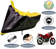 Auto Hub Bajaj Pulsar 200 Bike Cover Waterproof Original / Pulsar 200 Cover Waterproof / Pulsar 200 bike Cover / Bike Cover Pulsar 200 Waterproof / Pulsar 200 Body Cover / Bike Body Cover Pulsar 200 With Ultra Surface Body Protection (Black, Yellow Look)-thumb4