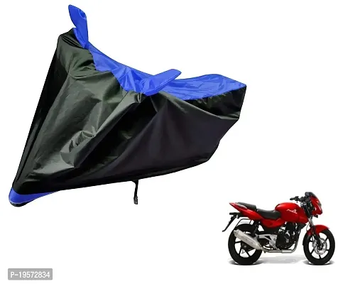 Auto Hub Bajaj Pulsar 200 Bike Cover Waterproof Original / Pulsar 200 Cover Waterproof / Pulsar 200 bike Cover / Bike Cover Pulsar 200 Waterproof / Pulsar 200 Body Cover / Bike Body Cover Pulsar 200 With Ultra Surface Body Protection (Black, Blue Look)