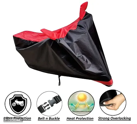 Auto Hub Bajaj Pulsar 180 Bike Cover Waterproof Original / Pulsar 180 Cover Waterproof / Pulsar 180 bike Cover / Bike Cover Pulsar 180 Waterproof / Pulsar 180 Body Cover / Bike Body Cover Pulsar 180 With Ultra Surface Body Protection (Black, Red Look)-thumb2