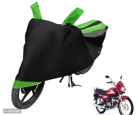 Auto Hub Hero Splendor Bike Cover Waterproof Original / Splendor Cover Waterproof / Splendor bike Cover / Bike Cover Splendor Waterproof / Splendor Body Cover / Bike Body Cover Splendor With Ultra Surface Body Protection (Black, Green Look)