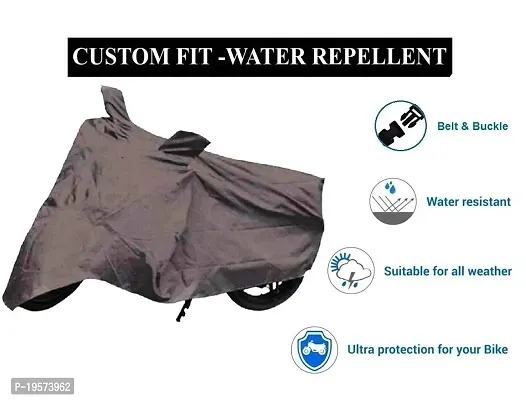 Auto Hub Bajaj Platina 125 Bike Cover Waterproof Original / Platina 125 Cover Waterproof / Platina 125 bike Cover / Bike Cover Platina 125 Waterproof / Platina 125 Body Cover / Bike Body Cover Platina 125 With Ultra Surface Body Protection (2x2 Grey Look)-thumb5