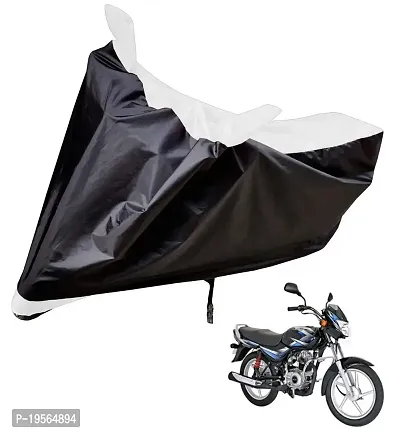 Auto Hub Bajaj CT 100 Bike Cover Waterproof Original / CT 100 Cover Waterproof / CT 100 bike Cover / Bike Cover CT 100 Waterproof / CT 100 Body Cover / Bike Body Cover CT 100 With Ultra Surface Body Protection (Black, White Look)