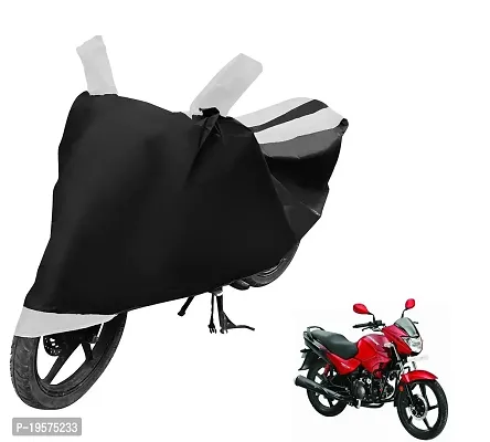 Auto Hub Hero Glamour Fi Bike Cover Waterproof Original / Glamour Fi Cover Waterproof / Glamour Fi bike Cover / Bike Cover Glamour Fi Waterproof / Glamour Fi Body Cover / Bike Body Cover Glamour Fi With Ultra Surface Body Protection (Black, White Look)