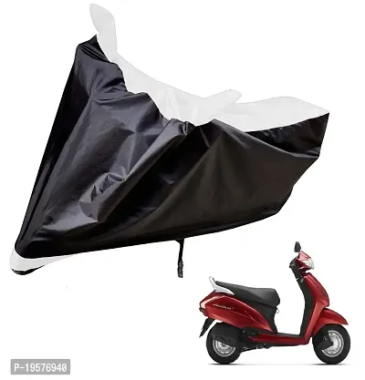 Auto Hub Honda Activa 125 Bike Cover Waterproof Original / Activa 125 Cover Waterproof / Activa 125 bike Cover / Bike Cover Activa 125 Waterproof / Activa 125 Body Cover / Bike Body Cover Activa 125 With Ultra Surface Body Protection (Black, White Look)-thumb0