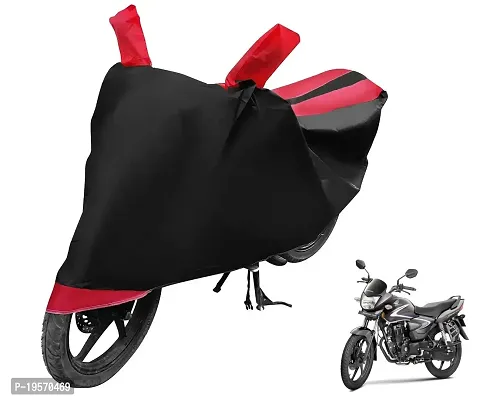 Auto Hub CB Shine Bike Cover Waterproof Original / CB Shine Cover Waterproof / CB Shine bike Cover / Bike Cover CB Shine Waterproof / CB Shine Body Cover / Bike Body Cover CB Shine With Ultra Surface Body Protection (Black, Red Look)