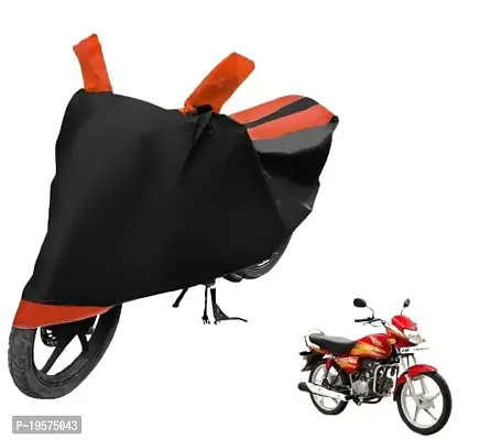 Auto Hub Hero HF Deluxe Bike Cover Waterproof Original / HF Deluxe Cover Waterproof / HF Deluxe bike Cover / Bike Cover HF Deluxe Waterproof / HF Deluxe Body Cover / Bike Body Cover HF Deluxe With Ultra Surface Body Protection (Black, Orange Look)