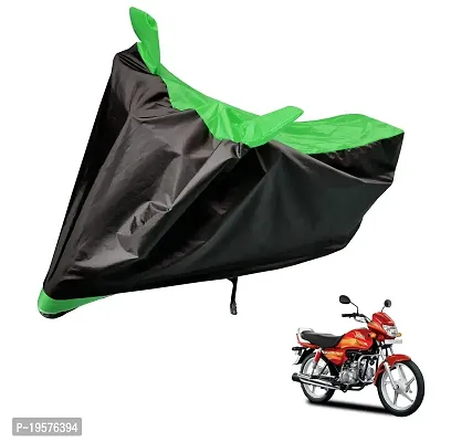 Auto Hub Hero CD Deluxe Bike Cover Waterproof Original / CD Deluxe Cover Waterproof / CD Deluxe bike Cover / Bike Cover CD Deluxe Waterproof / CD Deluxe Body Cover / Bike Body Cover CD Deluxe With Ultra Surface Body Protection (Black, Green Look)