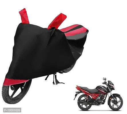 Auto Hub Hero Glamour Bike Cover Waterproof Original / Glamour Cover Waterproof / Glamour bike Cover / Bike Cover Glamour Waterproof / Glamour Body Cover / Bike Body Cover Glamour With Ultra Surface Body Protection (Black, Red Look)