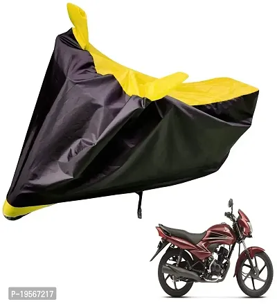 Auto Hub Honda Dream Yuga Bike Cover Waterproof Original / Dream Yuga Cover Waterproof / Dream Yuga bike Cover / Bike Cover Dream Yuga Waterproof / Dream Yuga Body Cover / Bike Body Cover Dream Yuga With Ultra Surface Body Protection (Black, Yellow Look)