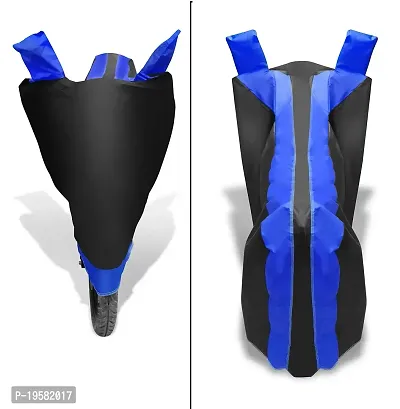 Auto Hub Bajaj Pulsar 150 Bike Cover Waterproof Original / Pulsar 150 Cover Waterproof / Pulsar 150 bike Cover / Bike Cover Pulsar 150 Waterproof / Pulsar 150 Body Cover / Bike Body Cover Pulsar 150 With Ultra Surface Body Protection (Black, Blue Look)-thumb3