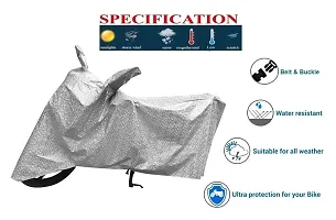 Auto Hub Honda SP 125 Bike Cover Waterproof Original / SP 125 Cover Waterproof / SP 125 bike Cover / Bike Cover SP 125 Waterproof / SP 125 Body Cover / Bike Body Cover SP 125 With Ultra Surface Body Protection (Checked Silver Look)-thumb4