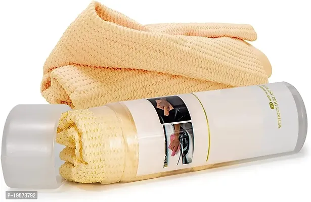 Auto Hub 3D Chamois Cloth - Ultimate Car Cloth for Car Drying - Super Absorbent Chamois Towel for Fast Drying of Your Car, Bike or Truck - Scratch and Lint-Free for a Spotless Shine