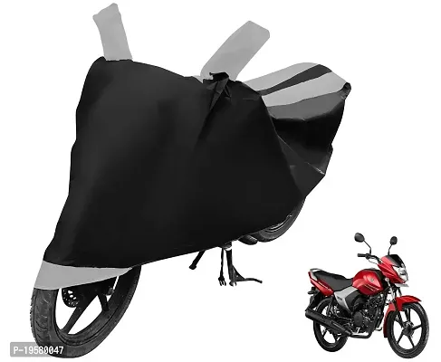 Euro Care Yamaha Saluto Bike Cover Waterproof Original / Saluto Cover Waterproof / Saluto bike Cover / Bike Cover Saluto Waterproof / Saluto Body Cover / Bike Body Cover Saluto With Ultra Surface Body Protection (Black, Silver Look)-thumb0