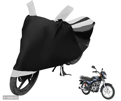 Auto Hub Bajaj CT 100 Bike Cover Waterproof Original / CT 100 Cover Waterproof / CT 100 bike Cover / Bike Cover CT 100 Waterproof / CT 100 Body Cover / Bike Body Cover CT 100 With Ultra Surface Body Protection (Black, White Look)