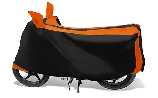 Auto Hub Yamaha FZ Bike Cover Waterproof Original/FZ Cover Waterproof/FZ Bike Cover/Bike Cover FZ Waterproof/FZ Body Cover/Bike Body Cover FZ with Ultra Surface Body Protection (Black, Orange Look)-thumb1