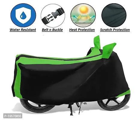 Auto Hub Yamaha Gladiator Bike Cover Waterproof Original / Gladiator Cover Waterproof / Gladiator bike Cover / Bike Cover Gladiator Waterproof / Gladiator Body Cover / Bike Body Cover Gladiator With Ultra Surface Body Protection (Black, Green Look)-thumb4