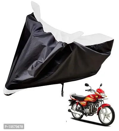 Auto Hub Hero HF Deluxe Bike Cover Waterproof Original / HF Deluxe Cover Waterproof / HF Deluxe bike Cover / Bike Cover HF Deluxe Waterproof / HF Deluxe Body Cover / Bike Body Cover HF Deluxe With Ultra Surface Body Protection (Black, White Look)