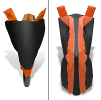 Auto Hub Waterproof Bike Body Cover for Honda Dio - Black/Orange (Fabric:-Polyester)-thumb2