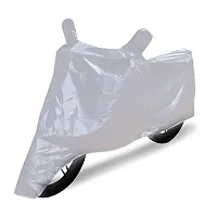 Auto Hub Honda CB Shine SP Bike Cover Waterproof Original / CB Shine SP Cover Waterproof / CB Shine SP bike Cover / Bike Cover CB Shine SP Waterproof / CB Shine SP Body Cover / Bike Body Cover CB Shine SP With Ultra Surface Body Protection (Silver Look)-thumb1