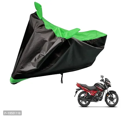 Auto Hub Hero Glamour Bike Cover Waterproof Original / Glamour Cover Waterproof / Glamour bike Cover / Bike Cover Glamour Waterproof / Glamour Body Cover / Bike Body Cover Glamour With Ultra Surface Body Protection (Black, Green Look)