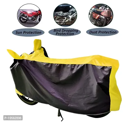 Auto Hub TVS Streek Bike Cover Waterproof Original / Streek Cover Waterproof / Streek bike Cover / Bike Cover Streek Waterproof / Streek Body Cover / Bike Body Cover Streek With Ultra Surface Body Protection (Black, Yellow Look)-thumb3