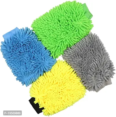 Auto Hub Microfiber Cleaning Washing Hand Glove Duster