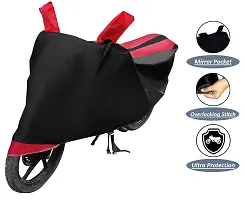 Auto Hub Honda Dio Bike Cover Waterproof Original/Dio Cover Waterproof/Dio Bike Cover/Bike Cover Dio Waterproof/Dio Body Cover/Bike Body Cover Dio with Ultra Surface Body Protection (Black, Red Look)-thumb3