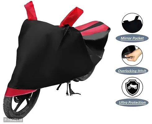 Auto Hub Honda Dio Bike Cover Waterproof Original/Dio Cover Waterproof/Dio Bike Cover/Bike Cover Dio Waterproof/Dio Body Cover/Bike Body Cover Dio with Ultra Surface Body Protection (Black, Red Look)-thumb4