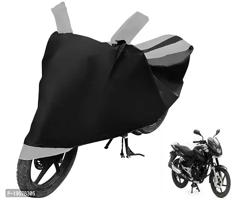 Auto Hub Bajaj Pulsar 150 Bike Cover Waterproof Original / Pulsar 150 Cover Waterproof / Pulsar 150 bike Cover / Bike Cover Pulsar 150 Waterproof / Pulsar 150 Body Cover / Bike Body Cover Pulsar 150 With Ultra Surface Body Protection (Black, Silver Look)