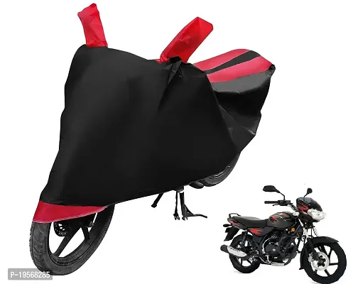 Auto Hub Bajaj Discover Bike Cover Waterproof Original / Discover Cover Waterproof / Discover bike Cover / Bike Cover Discover Waterproof / Discover Body Cover / Bike Body Cover Discover With Ultra Surface Body Protection (Black, Red Look)