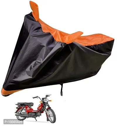 Auto Hub TVS Super XL Bike Cover Waterproof Original / Super XL Cover Waterproof / Super XL bike Cover / Bike Cover Super XL Waterproof / Super XL Body Cover / Bike Body Cover Super XL With Ultra Surface Body Protection (Black, Orange Look)