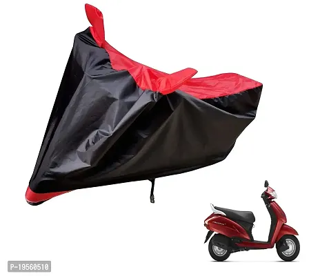 Auto Hub Honda Activa 125 Bike Cover Waterproof Original / Activa 125 Cover Waterproof / Activa 125 bike Cover / Bike Cover Activa 125 Waterproof / Activa 125 Body Cover / Bike Body Cover Activa 125 With Ultra Surface Body Protection (Black, Red Look)-thumb0