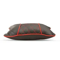 Euro Care Car Neck Rest Pillows, Cushion Set (Black-Red/Pack of 2)-thumb4