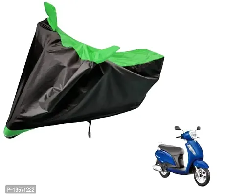 Auto Hub Suzuki Access 125 Bike Cover Waterproof Original / Access 125 Cover Waterproof / Access 125 bike Cover / Bike Cover Access 125 Waterproof / Access 125 Body Cover / Bike Body Cover Access 125 With Ultra Surface Body Protection (Black, Green Look)