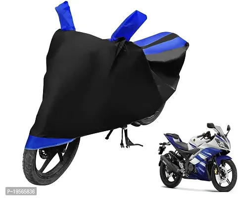 Auto Hub Yamaha R15 Bike Cover Waterproof Original / R15 Cover Waterproof / R15 bike Cover / Bike Cover R15 Waterproof / R15 Body Cover / Bike Body Cover R15 With Ultra Surface Body Protection (Black, Blue Look)-thumb0