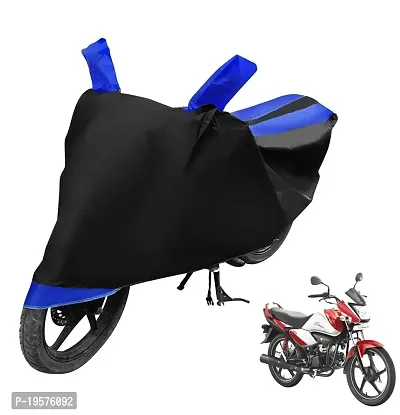 Auto Hub Hero Splendor i Bike Cover Waterproof Original / Splendor i Cover Waterproof / Splendor i bike Cover / Bike Cover Splendor i Waterproof / Splendor i Body Cover / Bike Body Cover Splendor i With Ultra Surface Body Protection (Black, Blue Look)