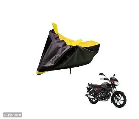 Auto Hub Bajaj Discover Bike Cover Waterproof Original / Discover Cover Waterproof / Discover bike Cover / Bike Cover Discover Waterproof / Discover Body Cover / Bike Body Cover Discover With Ultra Surface Body Protection (Black, Yellow Look)