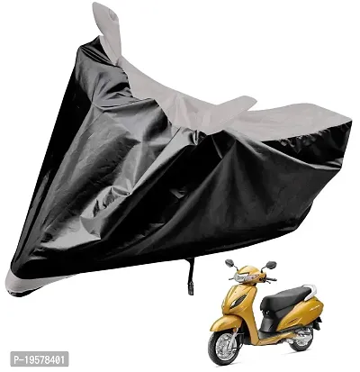 Auto Hub Honda Activa 6G Bike Cover Waterproof Original / Activa 6G Cover Waterproof / Activa 6G bike Cover / Bike Cover Activa 6G Waterproof / Activa 6G Body Cover / Bike Body Cover Activa 6G With Ultra Surface Body Protection (Black, Silver Look)