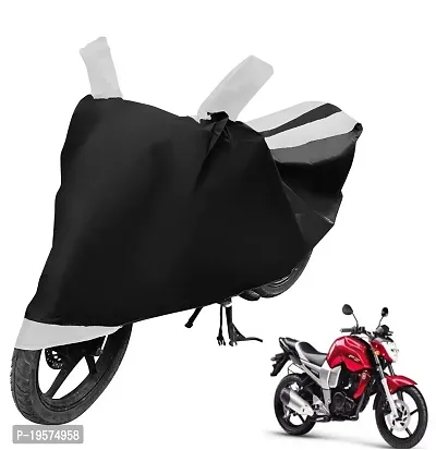 Auto Hub Yamaha FZ S Bike Cover Waterproof Original / FZ S Cover Waterproof / FZ S bike Cover / Bike Cover FZ S Waterproof / FZ S Body Cover / Bike Body Cover FZ S With Ultra Surface Body Protection (Black, White Look)